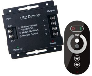 Dimmers LED lentai ar skārienjūtīgu pulti RF-DIM-18A 12/24V DC 3x6A (18A max) LEM