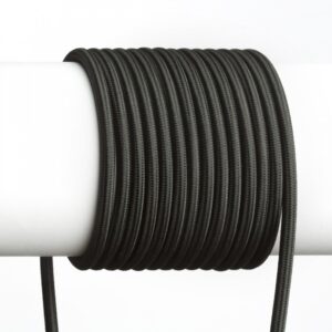 8900/2075/NER Dekoratīvais kabelis 2x0.75 melns 50m rullis