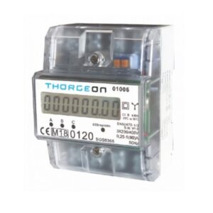 LCD Skaitītājs DIN 3F 5(80)A 4mod. ar impulsu izeju DIN01006 THORGEON