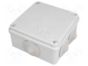 S-BOX 106B Nozarkārba V/A IP65 100x100x50 ar ievadu balt.