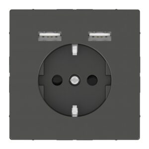 MTN2366-6034 2xUSB charger + schuko socket-outlet - 2.4A 16A - anthracite SCH