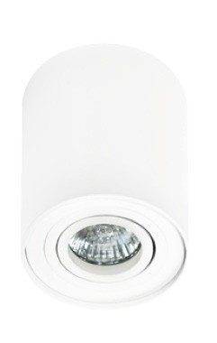 AZ0858 BROSS 1 (GM4100-WH/WH) Griestu gaismeklis balts 50W GU10 220V D96/H125mm AZZ