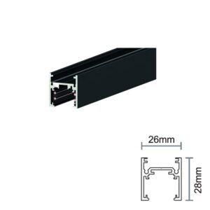 R-20S2628 Magnētiskā sliede melna L2000 MINI