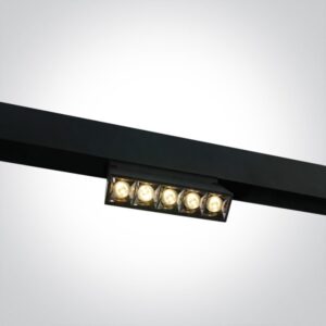 42106A/B/W Gaismeklis magnētiskajai sliedei melns LED 12W 3000K 960lm 38* 135mm CRI90 48V ONE