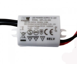 Led barošanas bloks  350mA  3W 0.5-10V DC MPL-03-350 40x26x22 IP65