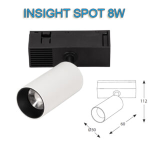 INSIGHT SPOT Gaismeklis balts 8W 650lm 3000K RA80 32* 48V/DC 36.0136.24.830 SP