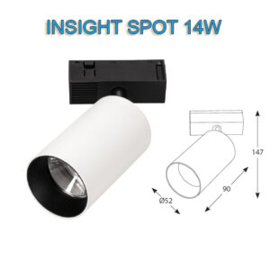 INSIGHT SPOT Gaismeklis balts 14W 2080Lm 3000K RA80 32* 48V/DC 36.0141.24.830 SP