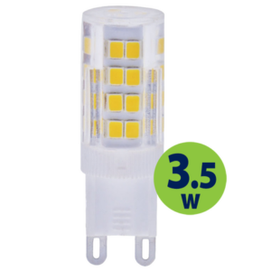 LED SPULDZE 21057 3W 350lm 360* G9 3000K 16x50mm 220-240V DIMM LEDURO