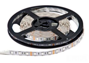 HM-5050-60-RGBm LED lenta 12V 9.6W 120* dalāma 3xLED5050 SMD nehermētiska RGB IP20