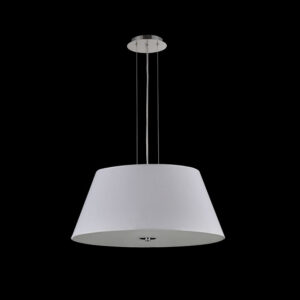 MOD613PL-03CH Bergamo lustra balta ar stiklu 3x60W E27 D550 IP20 Maytoni