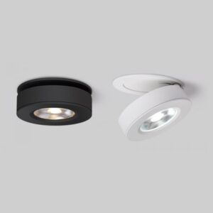 LWQ-Q006-12-BK Iebūvējams gaismeklis melns LED 12W 840lm 3000K 36* D100/H30mm (85mm) LUMINO LIGHT