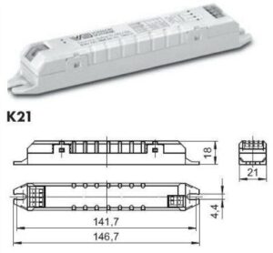 ELXc 124.905 (14W/15/18/24/22W) 220-240V balasts K21 super slim 188666 VS