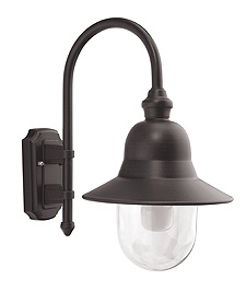 110.01G NGG  SATURNO Sienas lampa melna 1x100W E27 IP43 LANDA