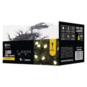 ZYK0205 Dekoratīva virtene 100xLED 230V silti balta 5m IP20 EMOS