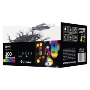 ZYK0206 Dekoratīva virtene 100xLED 230V multicolor RGBY 5m IP20 EMOS