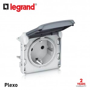 Rozete ar vāku Plexo IP55  2P+E screw terminals- modular 69571 Legrand