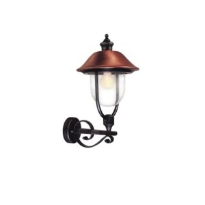 350A00 nga ROMANTICA Sienas lampa melna/sudraba 1x100W E27 IP43 LANDA