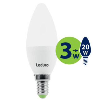 C35 LED SPULDZE Svece PL-B35-21130 3W 200lm 360* E14 2700K 220-240V LEDURO