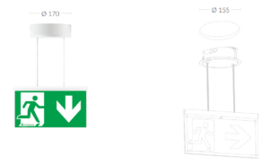 ITECH Z E2 302 M ST Avārijas gaismeklis balts 3h 18LED/2W IP65 TMT