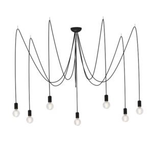 6785 SPIDER BLACK Lustra melna 7x60W E27 IP20 NW