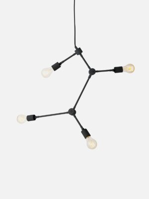1920539 Franklin Chandelier Tribeca Lustra melna 4x40W E27 H56/D56 +Canopy MENU