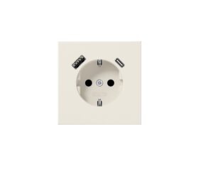 LS1520-15CA Rozete ziloņkaula ar "0" ar USB A+C lādētāju Jung