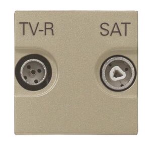 N2251.8 CV Rozete TV-R SAT cilpa/caur.  CV šampanietis 2 moduļi Zenit