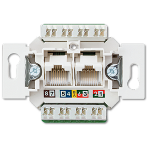 LV2:132104050 Tele/ISDN rozete 2x8 RJ45 6cat Rutenbeck