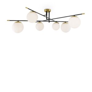 MOD048CL-06G NOSTALGIA Lustra melna/matēts zelts 6x40W E14 Maytoni