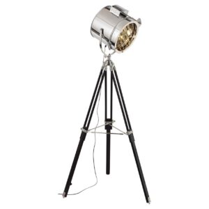 1224127 Spot Light Movie Stāvlampa melna/hroms 1x60W E27 BTL