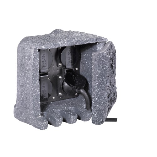 9962-11 GARDEN SOCKET Dārza rozešu bloks 4-V pelēks IP44 TRIO 9962-11 GARDEN SOCKET Dārza rozešu bloks 4-V pelēks IP44 TRIO