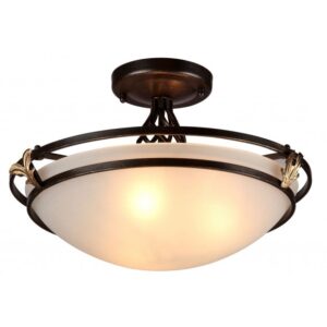 C232-CL-03-R Plafons bronza/balts stikls 3x40W E27 D480 H280mm IP20 Maytoni