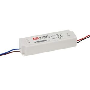 Led barošanas bloks 24V DC  35W 1.5A IP67 LPV-35-24 148x40x30 Mean Well