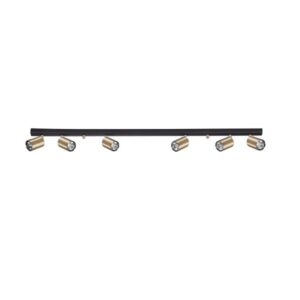 8819 EYE SPOT BRASS Gaismeklis melns/zelts 6x35Wmax GU10 L=119cm NW